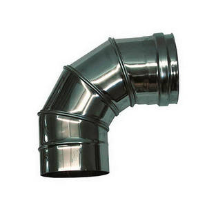 Adjustable 0-90 Degree Single Wall Flue <b>Stainless</b> <b>Steel</b> <b>Pipe</b> DN 130 316-Single Wall Flue with Adjustable Bend - Product Image 1