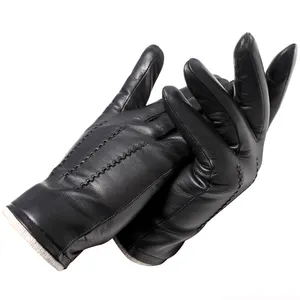 High quality genuine leather gloves for unisex touchscreen text thinsulate lined with custom logo Gloves Mittens