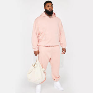 2023 pulls à capuche personnalisés hommes couleur rose 400 GSM sweats à capuche en molleton avec poche kangourou à vendre à bas prix - Product Image 5