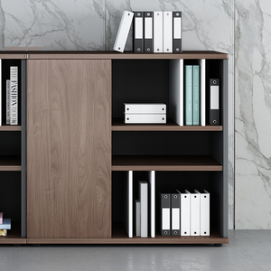 Modern Style Melamine Filing Cabinet Low Bookcase <b>Office</b> Desk Document Printer Storage Workshop School Warehouse Use Durable Cre - Product Image 4