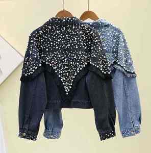 Vestes en jean personnalisées avec logo pour la vente en gros en Europe et en Amérique, vestes en jean unies, délavées à l'acide, pour femmes, vente chaude 2024 - Product Image 5