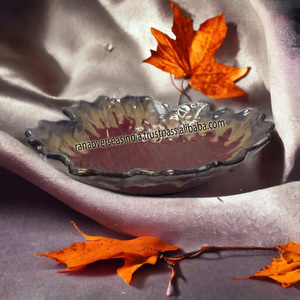 Grand bol à fruits en céramique de luxe support à cinq pattes logo personnalisé bol à fruits technique en métal sculpté pour comptoir de table - Product Image 6