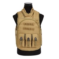 Gilet tactique personnalisé en nylon noir léger, respirant et protecteur, à démontage rapide, pour paintball