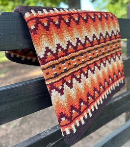 Western Show Horse Saddle Blanket Diseño de Nueva Zelanda Manta de sillín de lana hecha a mano Top Wool Saddle Pad Size - Product Image 4