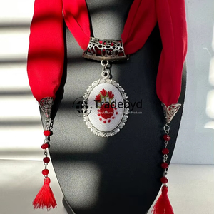 Collar de Cadena con Eslabones Bordados de Primera Calidad Tradebyd, Joyería Hecha a Mano, Estilo Étnico Único, Boho Chic, Moda Unisex - Product Image 2