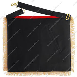 ผ้ากันเปื้อนพระราชกกุธภัณฑ์เย็บปักด้วยมือสีแดง - Product Image 2