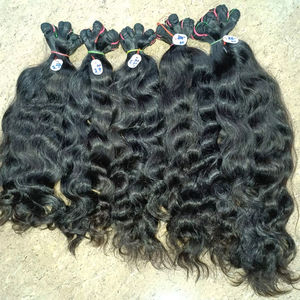 Vente en gros de cheveux Remy indiens Tisse des vendeurs de cheveux humains bruts en Inde Extrémités dessinées simples quantité minimale de commande 3 pièces - Product Image 1