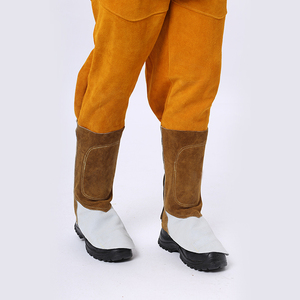 Veste de sécurité de soudage en cuir suédé fendu de vache résistance au feu résistance à la flamme EN407 EN388 conforme à la chaleur coupe anti-coupure rayonnement - Product Image 2