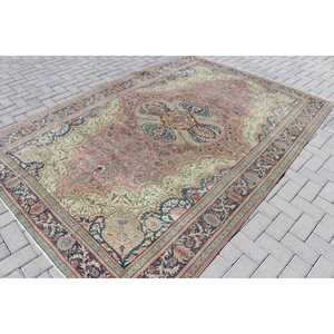 Alfombra Turca Vintage Grande de 6.4x9.4 pies, Alfombra de Lana Azul - Product Image 2