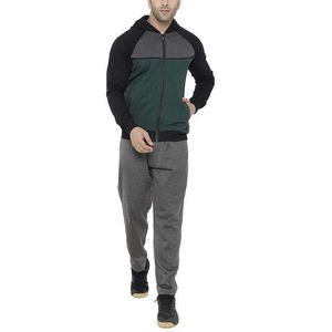 Ensemble de survêtement de sport pour homme, survêtement à manches longues pour homme, coupe classique, survêtement contrasté - Product Image 1