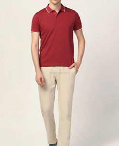 Camiseta Polo ajustada de verano para hombre de primera calidad, Jersey de algodón 100% transpirable con patrón sólido bordado y corto - Product Image 3