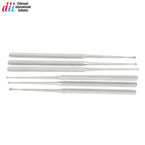 Curetas de oreja Buck de acero inoxidable de alta calidad Curved Blunt 16,5 cm 3 piezas Sets ENT Instruments by Debonairii - Product Image 3