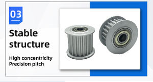 Puleggia di Distribuzione in Alluminio HTD 3m 5m 14m T10 AT5 AT10 S2M S3M S5M Personalizzabile OEM - Product Image 5