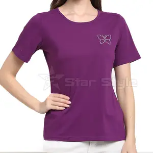 Bark Purple Color Short Sleeve Women T-Shirts Summer Fashion Wear High Quality Women T-Shirts
