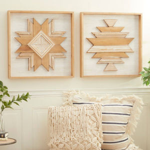 Arte de pared de estilo moderno hecho a medida OEM artesanía de madera colgante de lujo para venta de exportadores de hogar/Oficina - Product Image 6