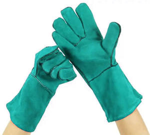 Gants de sécurité industriels en cuir à manches longues JNM SAFETY JNM-5249, résistants à la chaleur, antistatiques, longueur 40 cm, pour le soudage - Product Image 2
