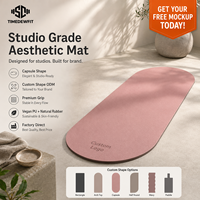 Tapis de yoga personnalisé en caoutchouc PU, qualité studio, base en caoutchouc naturel, antidérapant, tapis ondulé arqué avec service de maquette GRATUIT