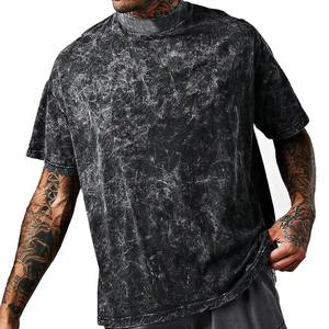 Camisetas personalizadas 100% algodón para hombre, camisetas holgadas lavadas con ácido a granel, camisetas de gran tamaño 300 GSM con logotipo personalizado para marcas - Product Image 3