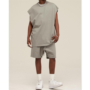 New Tank Top Shorts Quick Dry Male Fitness Running <b>Vest</b> Breathable fabric Tracksuit 2pcs Outfits Sleeveless T-Shirt Set for Men - Product Image 1