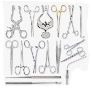 Juego de Instrumentos de Cirugía Plástica de Acero Inoxidable Básico de Alta Calidad, 24 Piezas, Herramientas Reconstructivas y Cosméticas - Product Image 1