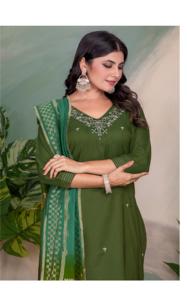 เครื่องแต่งกายลำลองสำหรับผู้หญิงผ้าปักลายวิสคอสจากปากีสถานดีไซน์เนอร์สไตล์อินเดีย - Product Image 6