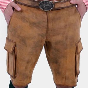 กางเกงขาสั้นหนังบาวาเรียปักลายสำหรับงานเฉลิมฉลองสไตล์เยอรมันดั้งเดิม Oktoberfest - Product Image 4