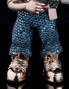 Pendentif à breloque hip hop en plaqué or avec moissanite pour homme, cadeau personnalisé pour lui - Product Image 3