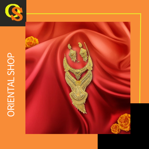 Collier Boucles d'Oreilles Ensemble avec Plaqué Or 22K Style Moderne Hadnamde Collier Boucles d'Oreilles Ensemble à Vendre par les Exportateurs - Product Image 3