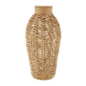 Vase à fleurs en rotin design avec fini tissé moderne pour hôtels appartements maisons de luxe et décorations intérieures élégantes - Product Image 2
