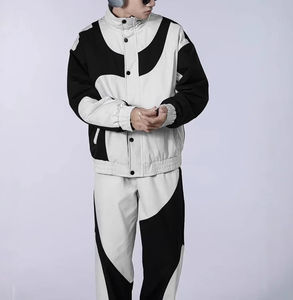 Survêtements de jogging pour hommes en molleton de coton tissé de haute qualité, style vintage, à fermeture éclair, séchage rapide, personnalisables - Product Image 4