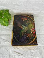 Cuaderno de cuero con estampado de bruja Vintage de colibrí, cuaderno de bocetos de 200 páginas con cubierta colorida, diario de hechizos Wiccan en colores