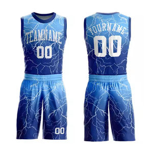 Vente en gros Ensemble de vêtements de sport de basket-ball personnalisés pour hommes Short en jersey respirant à séchage rapide avec impression par sublimation Service OEM disponible - Product Image 1