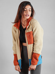 Chaqueta de Invierno para Mujer, Forrada de Lana, con Bordado, Polar, 100% Poliéster, Transpirable, Reversible, Ecológica, de Secado Rápido - Product Image 4