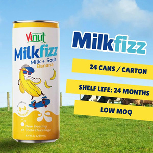 Venta caliente 250ml VINUT Milkfizz Banana Sabor Milk Soda Etiqueta privada ODM OEM Muestra gratis Bebida de proveedor de confianza - Product Image 3
