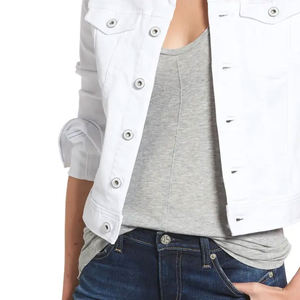 Chaqueta Vaquera Informal para Mujer, Nueva Colección, Diseño Sólido con Botones Decorativos y Técnica de Lavado - Product Image 5