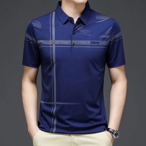 Golf Dry-Fit personalizado para hombre para Polo a rayas con cuello transpirable Uniforme personalizado Material Dry-Fit transpirable - Product Image 6