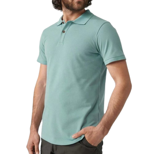 Tendencia Logotipo bordado personalizado 100% algodón Logotipo bordado personalizado Hombres Golf Uniforme de negocios Color sólido Polo Hombres Polo - Product Image 1