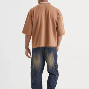 Camiseta Polo Holgada de Corte Cuadrado con Estilo Urbano Moderno para Hombre - Product Image 2