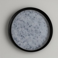 Assiette de présentation en fer crème opaline douce bordure dorée Art moderne Design antique Léger pour buffet de mariage de qualité supérieure