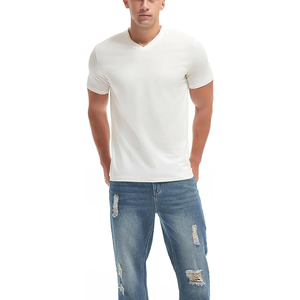 เสื้อยืดคอกลมผู้ชายผ้าคอตตอนแบบคลาสสิกแห้งเร็วคอกลมผ้าคอตตอนเนื้อเบาพิมพ์ลาย - Product Image 3