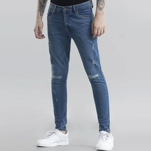 Pantalones Vaqueros Casuales de Mezclilla para Hombre, 100% Algodón, de Longitud Completa, Cómodos, con Elástico en la Parte Inferior, Logotipo Personalizado, Precio de Fábrica, Alta Calidad, Venta al Por Mayor - Product Image 2