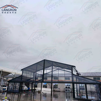 Tente d'atrium transparente en PVC de haute qualité pour événements de mariage et fêtes, avec structure en aluminium, résistante aux intempéries quatre saisons, aux UV et ignifuge