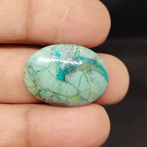 Turquesa Tibetana 100% Natural UDGEMS, Cristal en Tonos Verde y Azul, Cabujones Sueltos, Precio al por Mayor, para Joyería Artesanal, 5mm de Altura - Product Image 3