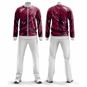 Ensemble de sport deux pièces de haute qualité en polyester, veste et pantalon, hommes, femmes, jeunes, vêtements d'équipe, design unique, tenue d'entraînement - Product Image 2