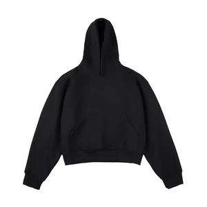 Bangladesh China Factory Price OEM 450g Heavyweight Fleece Lined <b>Hoodie</b> American High Street Fashion Clean Fit V-Neck <b>Hoodie</b> - Product Image 5
