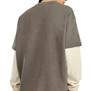 เสื้อยืดแขนยาวสีพื้นดีไซน์ล่าสุดสำหรับผู้ชาย ผ้าฝ้าย 100% ระบายอากาศได้ดี เป็นมิตรกับสิ่งแวดล้อม แห้งเร็ว เหมาะสำหรับใส่กลางแจ้ง MOQ ต่ำ - Product Image 6