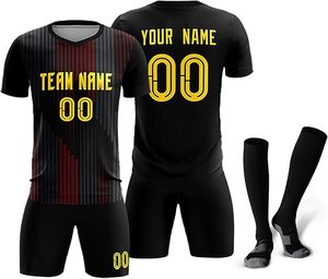 Maillot de football personnalisé de qualité supérieure, léger, à séchage rapide, imprimé numériquement, respirant, à manches courtes, unisexe - Product Image 1