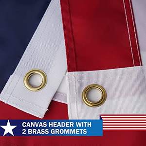Drapeaux américains 2x3, résistants, pour extérieur, étoiles brodées, rayures cousues, avec œillets en laiton, USA TOP FLAGSINC, 250g - Product Image 5