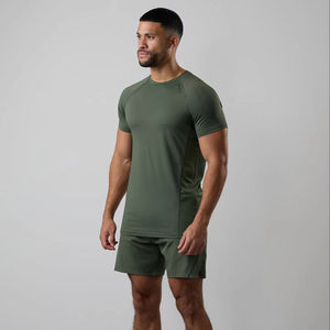 Camisetas Deportivas Ajustadas de Punto para Hombre, Secado Rápido, Transpirables, para Gimnasio y Rendimiento Deportivo - Product Image 1