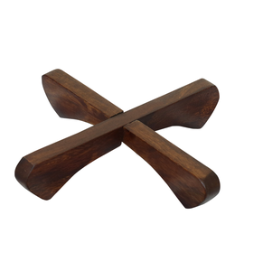 Dessous de plat en bois d'acacia pour plats chauds, pots, tapis de dessous de plat en bois naturel fait à la main, articles décoratifs pour la maison et vente - Product Image 5